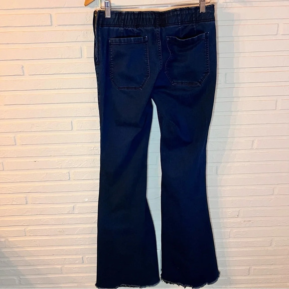 Free People Blue Denim High Waist Stretch Bell Bottoms, Women’s Size 30 - Picture 5 of 10